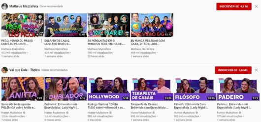 Exemplos de thumbnails