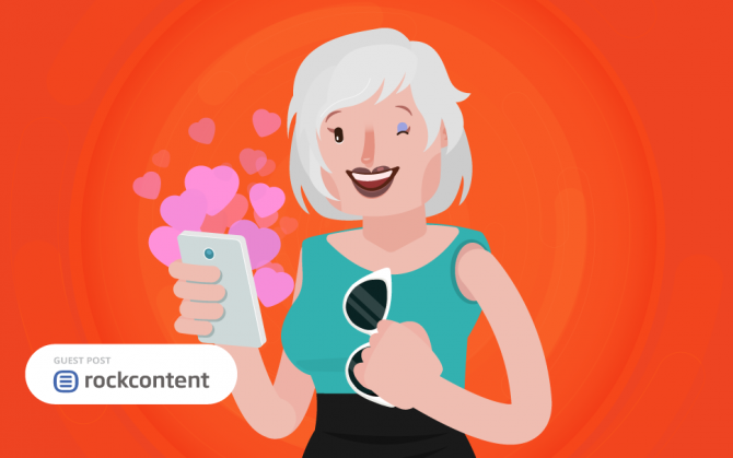 Tipos de posts en Instagram - una mujer utiliza su móvil para ver la red social